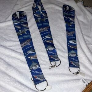 SEAWORLD AQUATICA SHARKS LANYARD BUNDLE OF THREE BRAND NEW WITH TAGS
